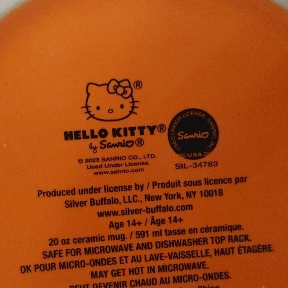 Set of 2 Hello Kitty Halloween Ghost Mugs Orange 20oz Ceramic - Picture 5 of 5